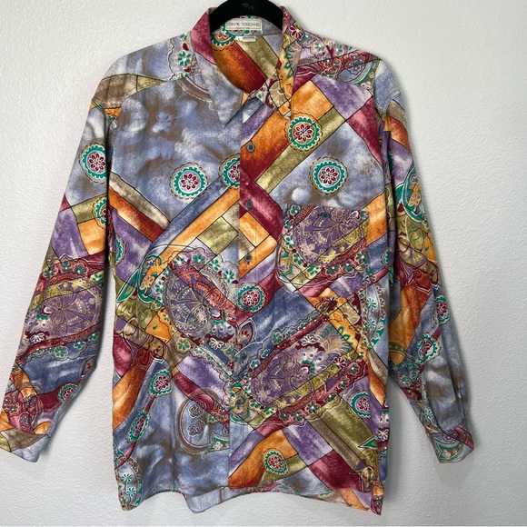 Conte Toscano Other - Vibrant Multicolor Men's Casual Button Down Shirt